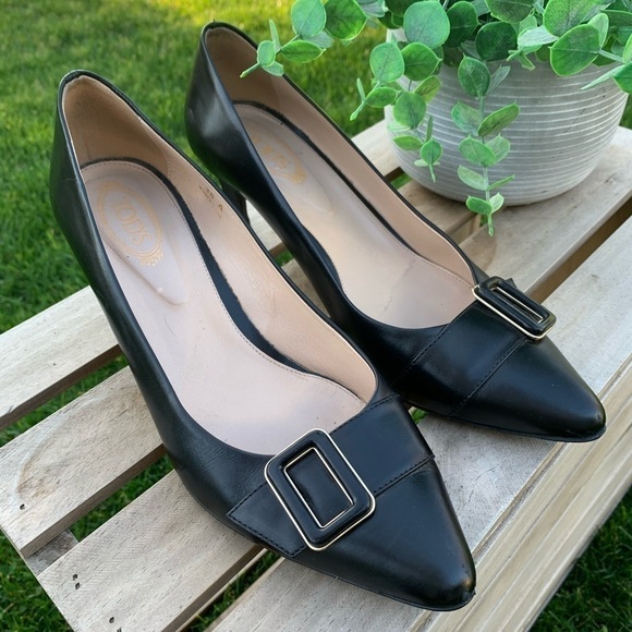 TOD’S Black Leather Shoes with Buckle | Size 38 EU / 7.5 - 8 US - Picture 14 of 14